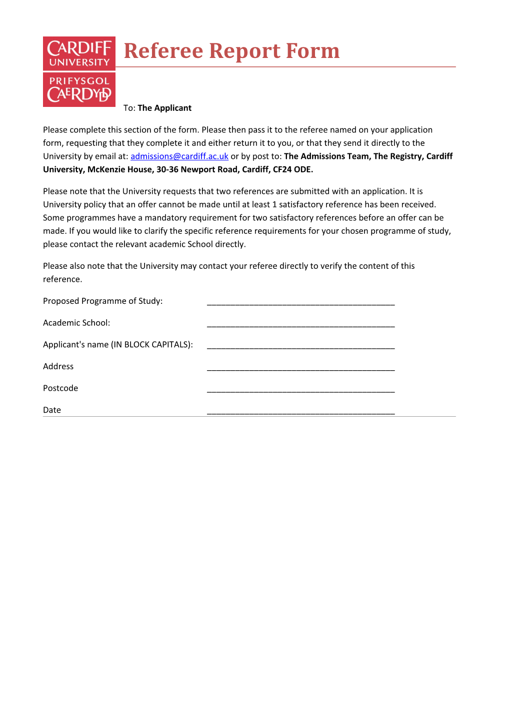 Referee Report Form