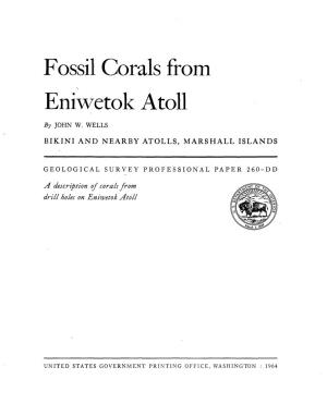 Fossil Corals from Eniwetok Atoll