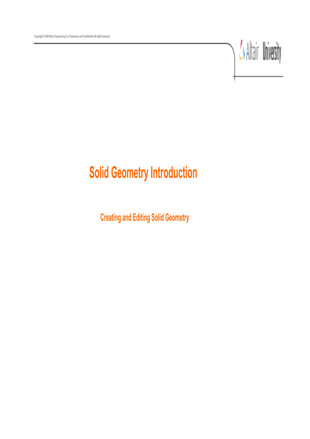 Solid Geometry Introduction