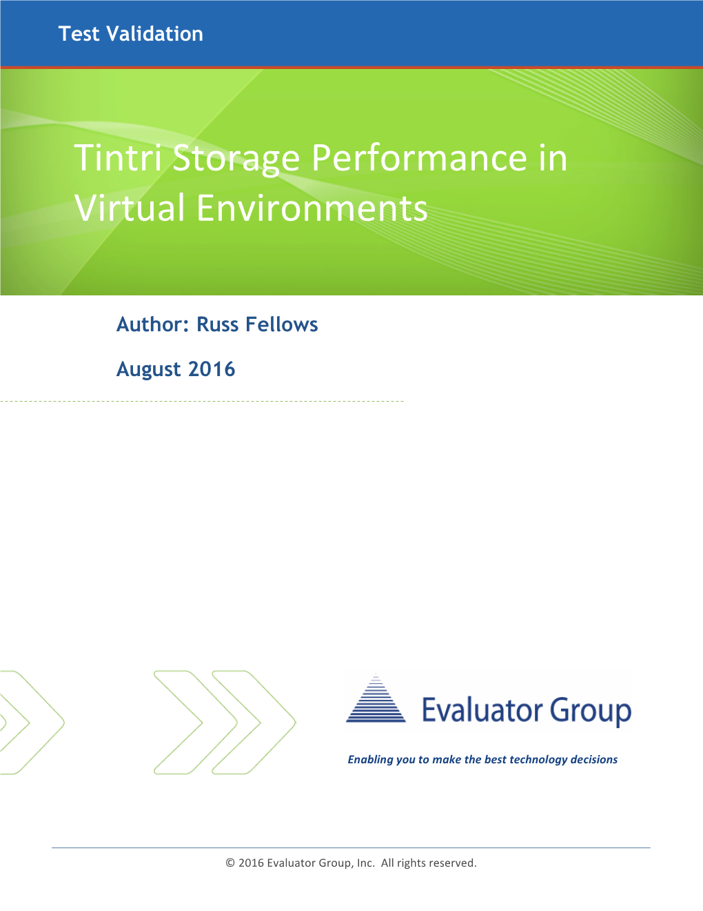 Tintri Storage Performance in Virtual Environments