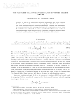 The Prescribed Mean Curvature Equation in Weakly Regular Domains