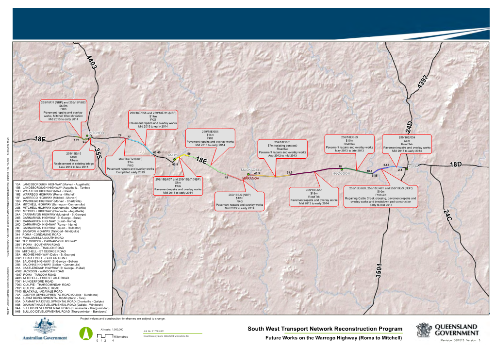 Warrego Highway (Roma to Mitchell) 0 2 41 Revision: 06/2013 3Version