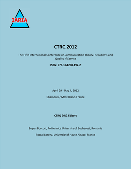 CTRQ 2012, the Fifth International Conference On