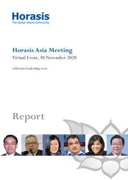 Horasis Asia Meeting Virtual Event, 30 November 2020 a Horasis Leadership Even
