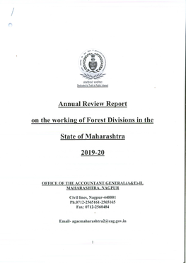 View on the Working of Forest Divisions in the State of Maharashtra for the Year 2019-20