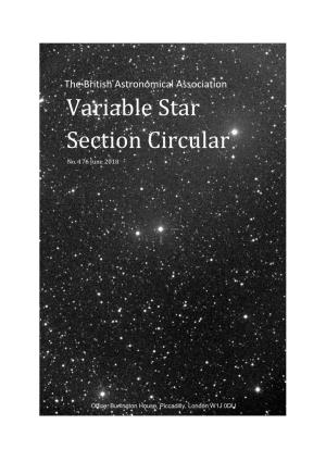 Variable Star Section Circular No