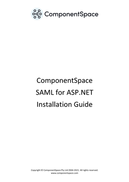 Componentspace SAML for ASP.NET Installation Guide