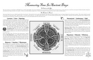 Measuring Time in Ancient Days the Seasons of the Year the Seasons of the Year Are Listed Below in Old English, Latin, and Then Modern English