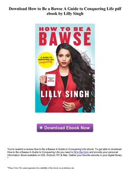 Download How to Be a Bawse a Guide to Conquering Life Pdf Book