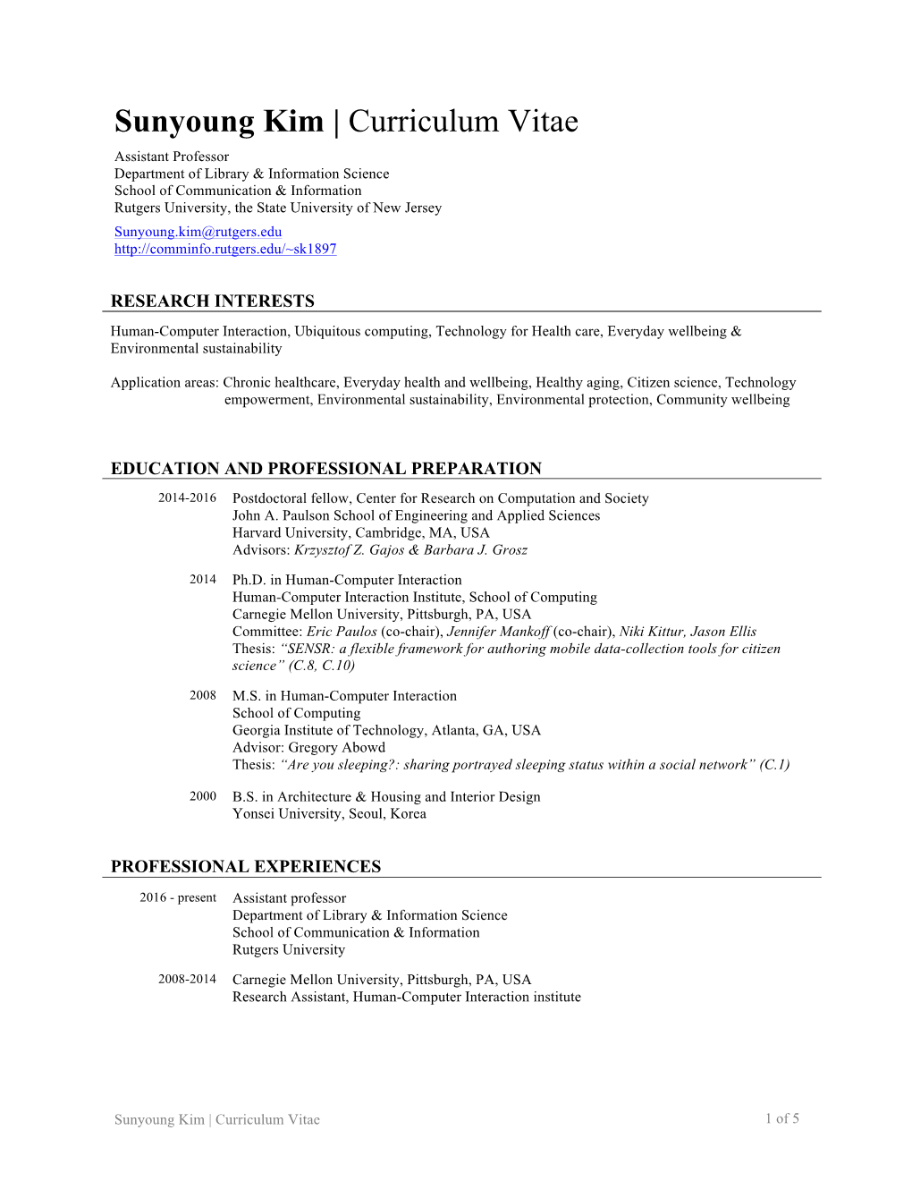 Curriculum Vitae