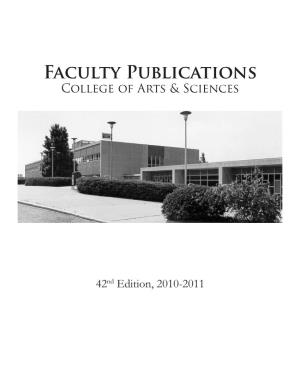 Faculty Publications College of Arts & Sciences