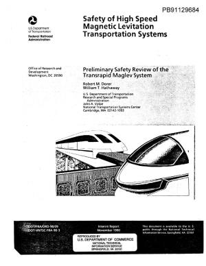 Safety of High Speed Magnetic Levitation Transportation Systems, Titled, Review of German Safety Requirements for the Transrapid System