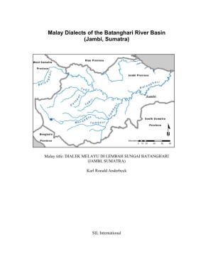 Malay Dialects of the Batanghari River Basin (Jambi, Sumatra)