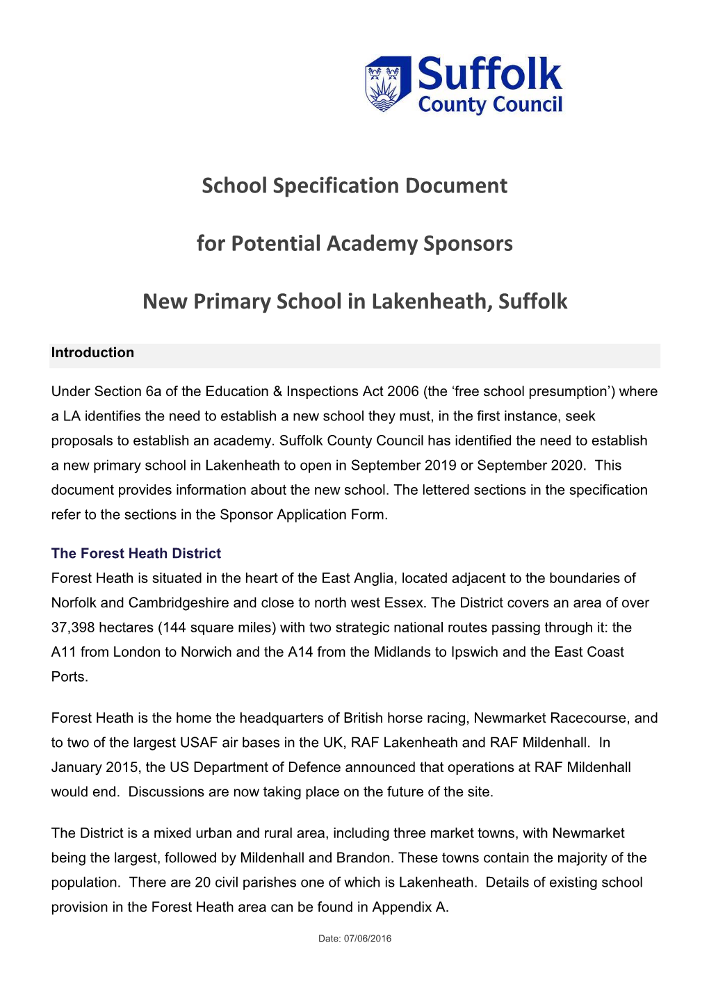 School Specification Document