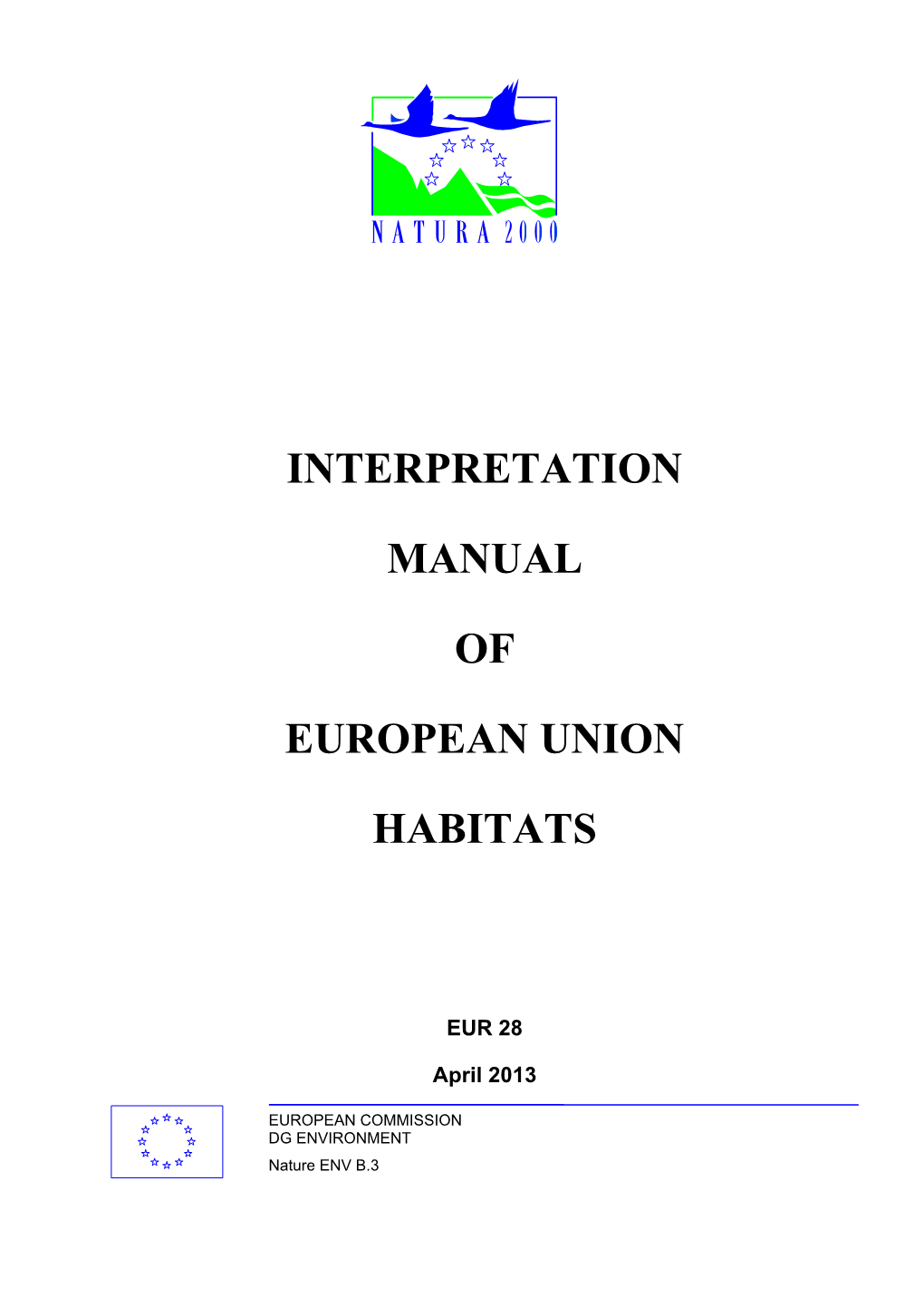 Interpretation Manual of European Union Habitats-Aprile 2013