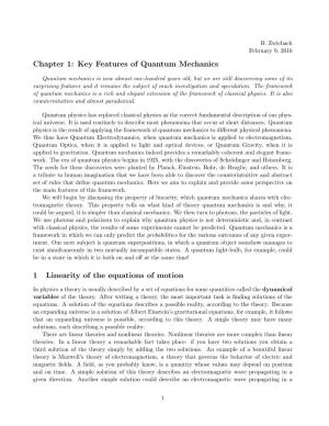 Quantum Physics I, Lecture Note 1