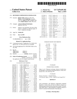 United States Patent (10) Patent No.: US 7,670,491 B2 Callan Et Al