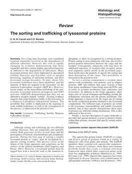 Review the Sorting and Trafficking of Lysosomal Proteins