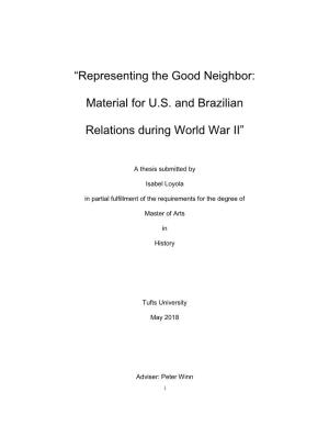 Representing the Good Neighbor: Material For