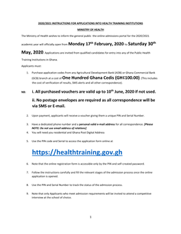 Entry Requirements for Nursing Programmes