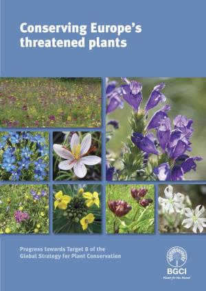 Conserving Europe's Threatened Plants