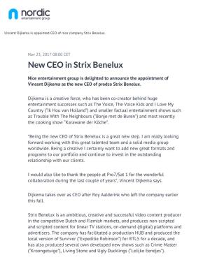 New CEO in Strix Benelux