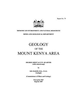 Geology of the Mount Kenya Area