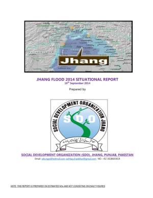JHANG FLOOD 2014 SITUATIONAL REPORT 10Th September 2014