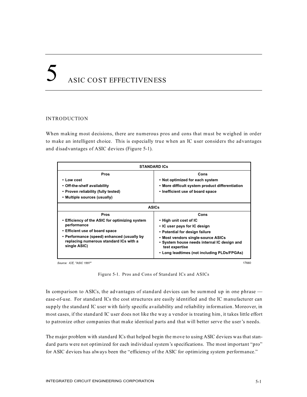 Section 5 ASIC Cost Effectiveness