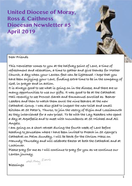 United Diocese of Moray, Ross & Caithness Diocesan Newsletter #5 April 2019