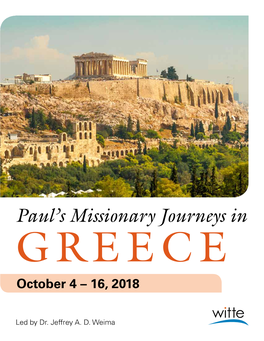 Paul's Missionary Journeys In