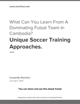 Unique Soccer Training Approaches