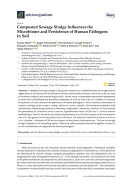 Composted Sewage Sludge Influences the Microbiome And