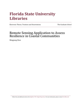 Remote Sensing Application to Assess Resilience in Coastal Communities