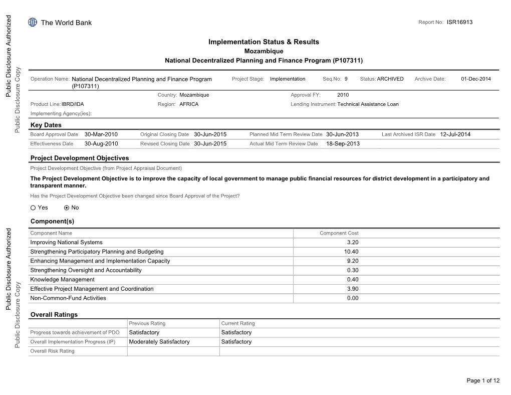 World Bank Document