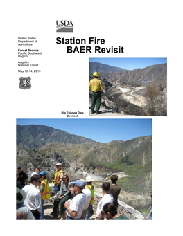 Station Fire BAER Revisit – May 10-14, 2010