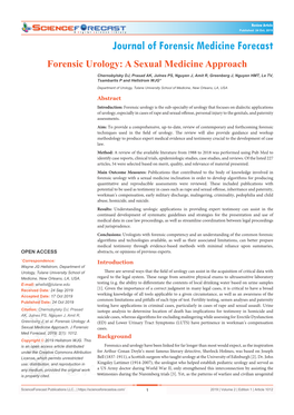 Forensic Urology: a Sexual Medicine Approach