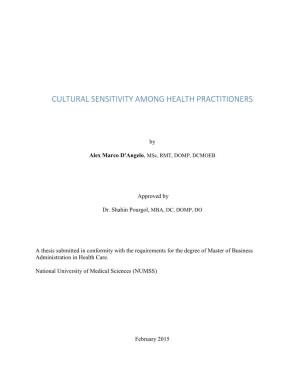 Cultural Sensitivity Among Health Practitioners