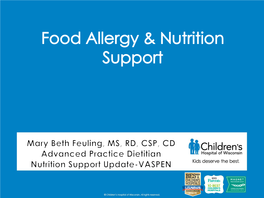 Impact of Food Allergies