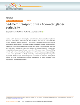 Sediment Transport Drives Tidewater Glacier Periodicity