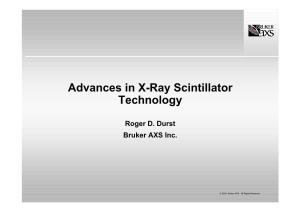 Advances in X-Ray Scintillator Technology