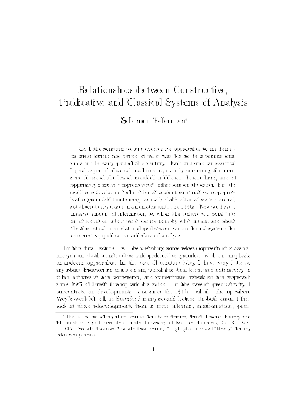 Relationships Between Constructive, Predicative and Classical Systems