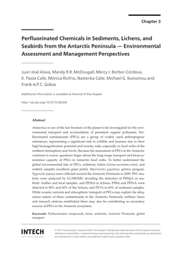 Perfluorinated Chemicals in Sediments, Lichens, and Seabirds from the Antarctic Peninsula — Environmental Assessment and Management Perspectives