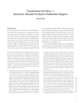 Visualization of Colors, 1: David Ben Yehudah He-Ḥasid's Kabbalistic