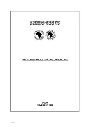 African Development Bank African Development Fund