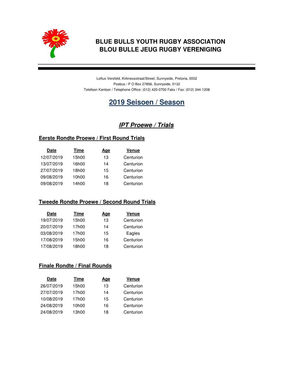 BBYRA Fixtures with Trial Dates 2019 Ver 3