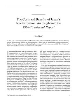 NPR82: the Costs and Benefits of Japan's Nuclearization: an Insight