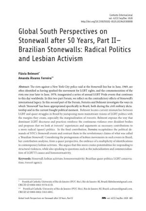 Brazilian Stonewalls: Radical Politics and Lesbian Activism