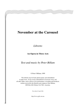 November at the Carousel