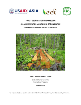 Forest Degradation in Cambodia: an Assessment of Monitoring Options in the Central Cardamom Protected Forest